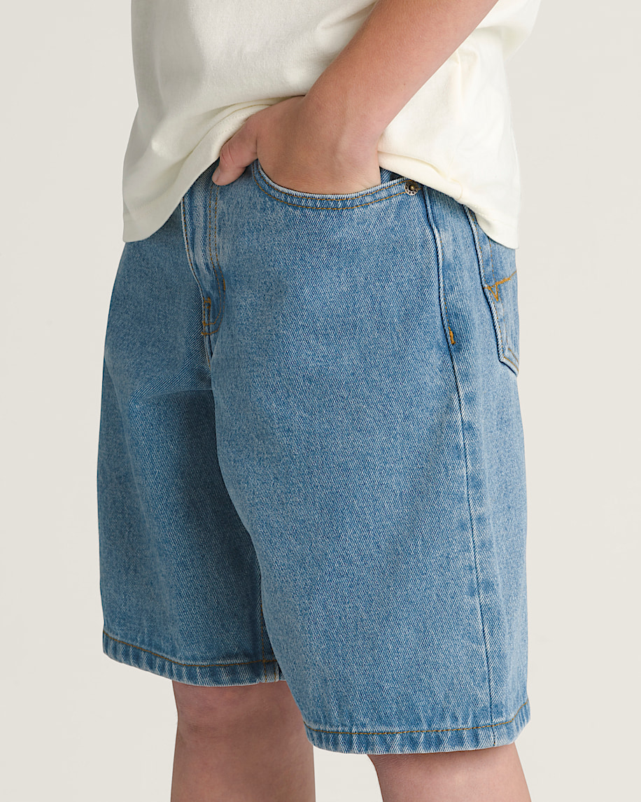 Kids Check-5 Baggy Denim Shorts - 5