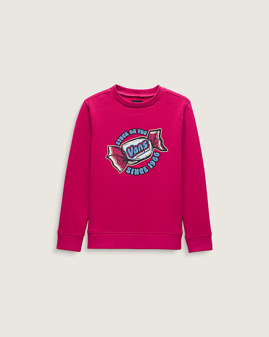 Little Kids Stuck On You Crew Sweatshirt VANS Cherries Jubilee Pink ALT4