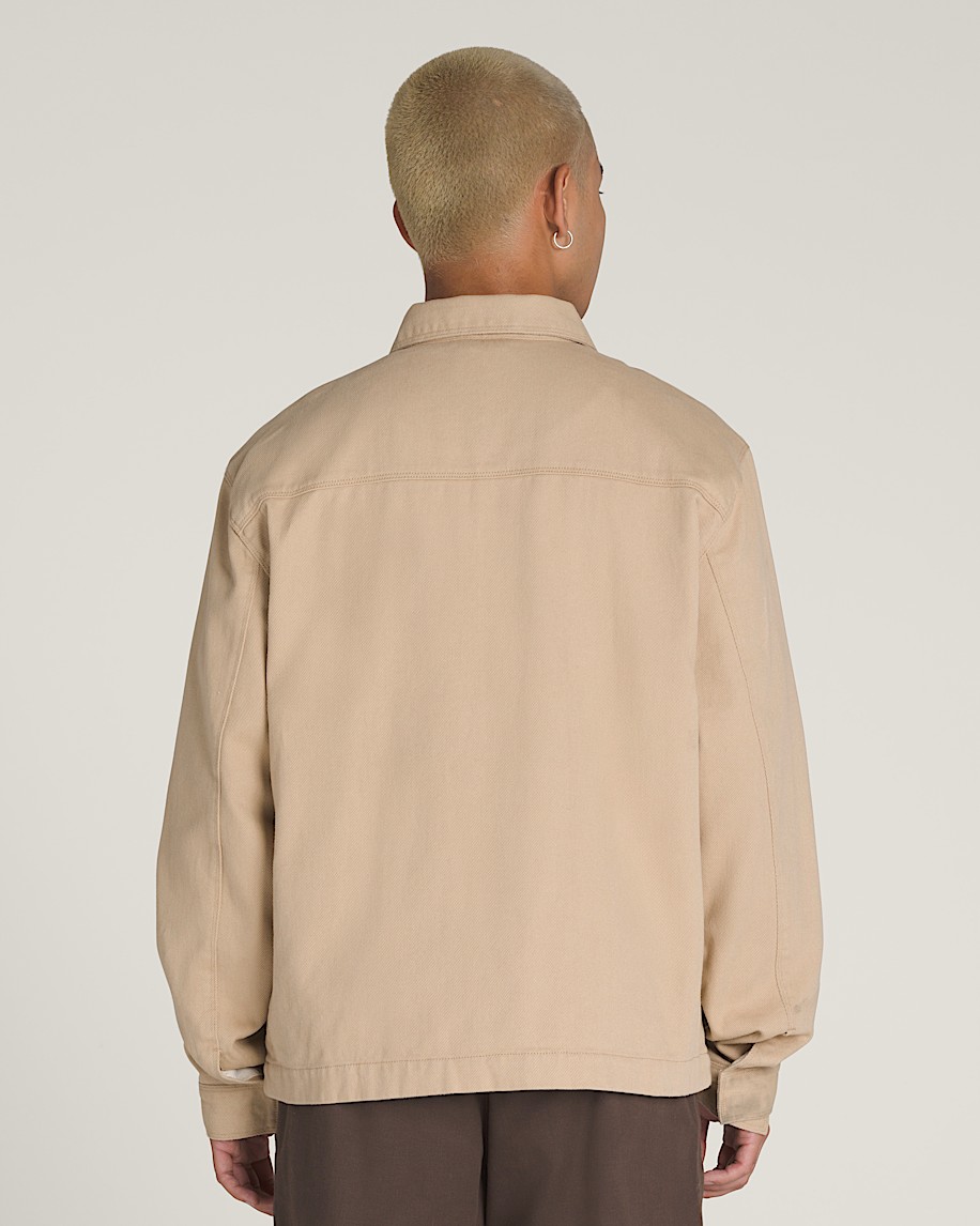 McAvoy Zip Station Jacket in Incense Tan Brown | Vans