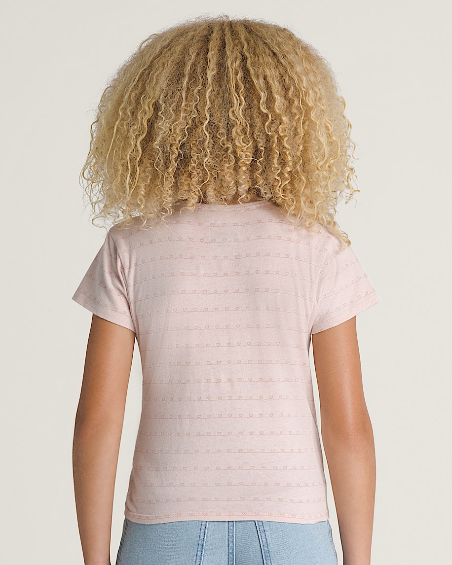 Kids Ribbon Mini TShirt VANS Sepia Rose Pink ALT1