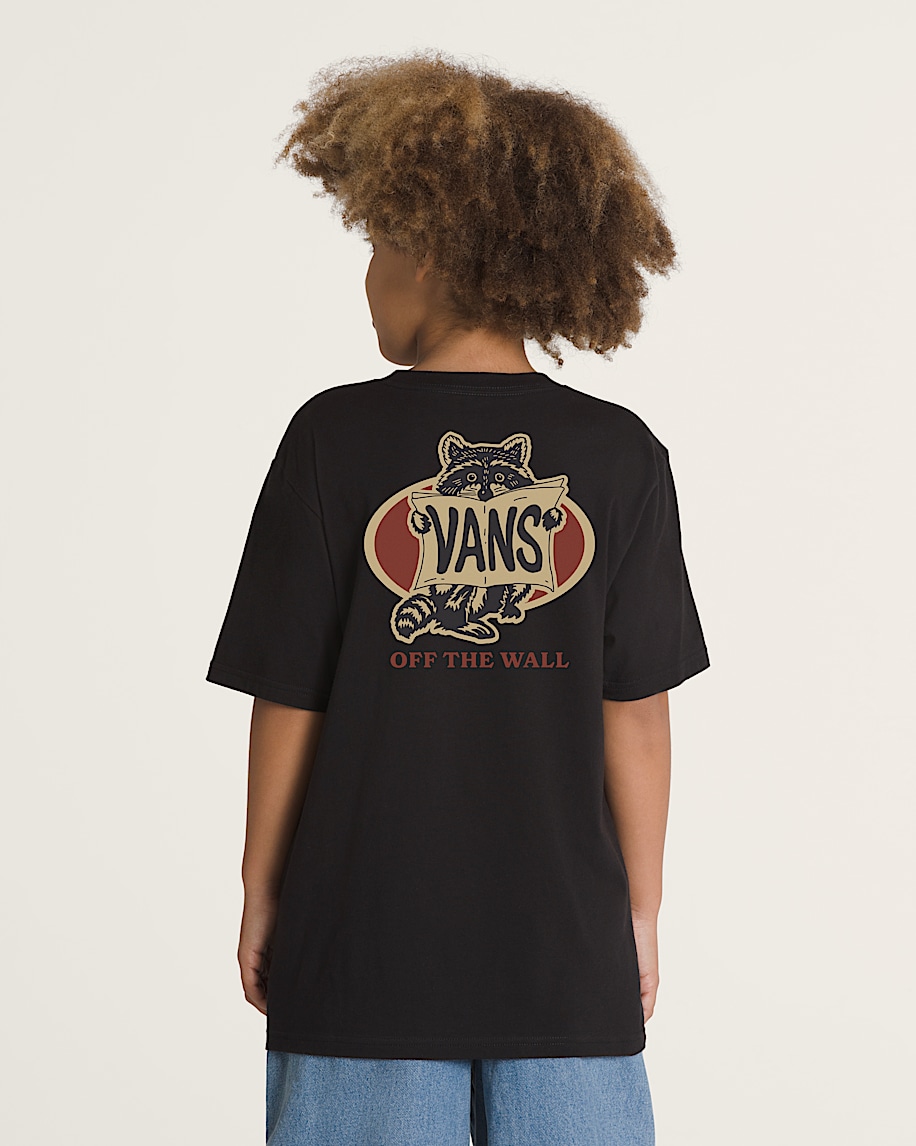 Kids Racoon Sign TShirt VANS Black HERO