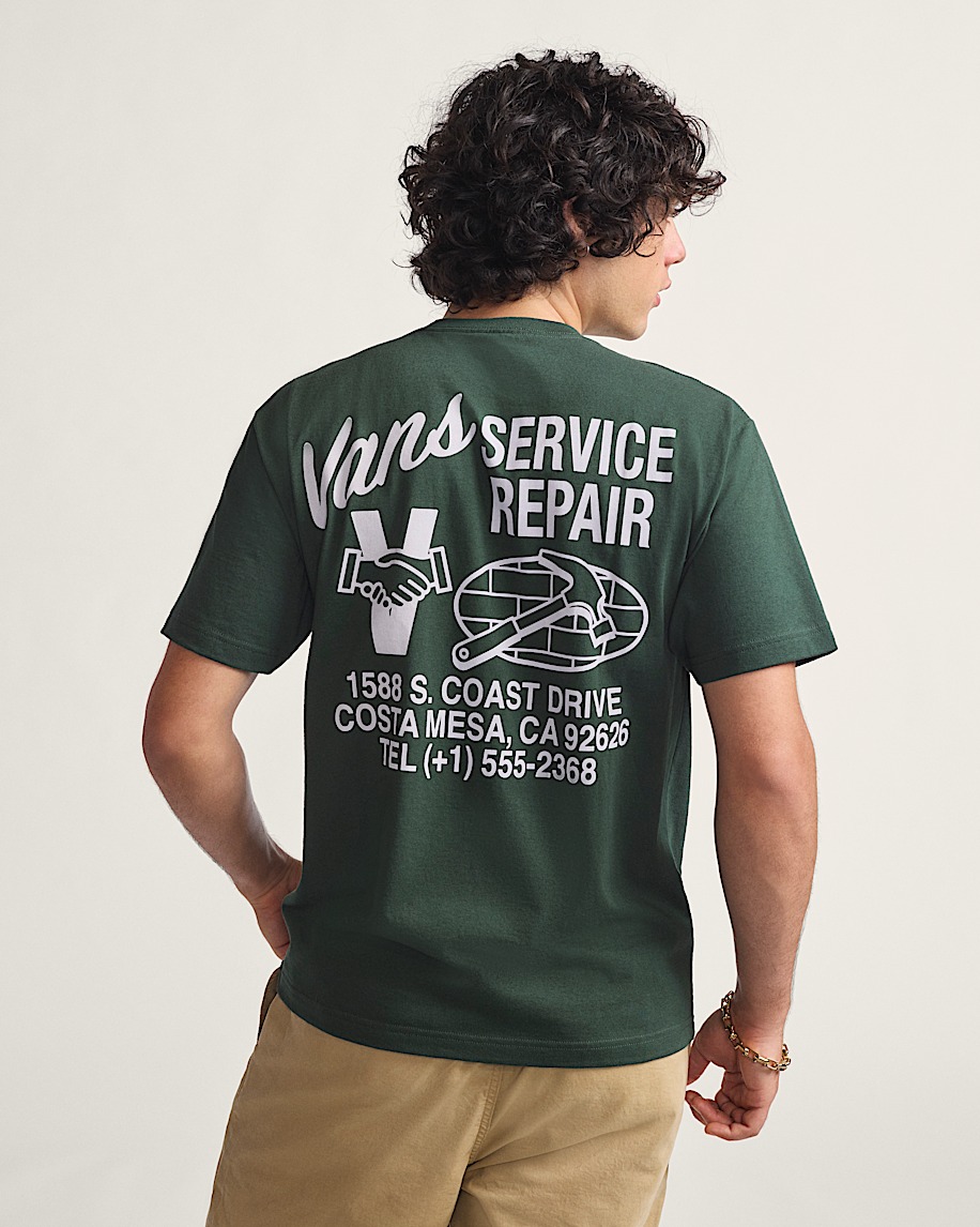 Service Repair TShirt VANS Dried Kelp Green ALT2