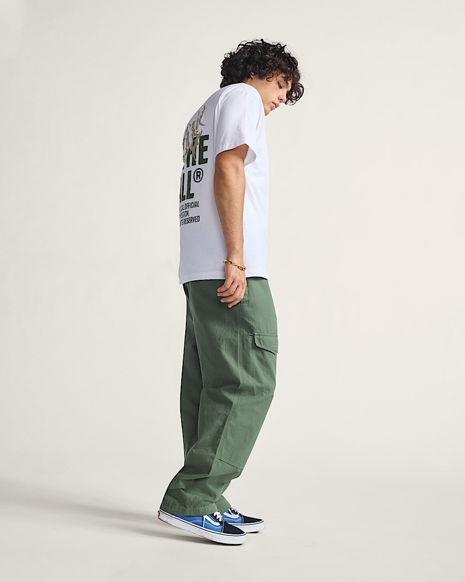 Skate Loose Cargo Pants by Atiba Jefferson VANS Atiba Pine Forest Green ALT4