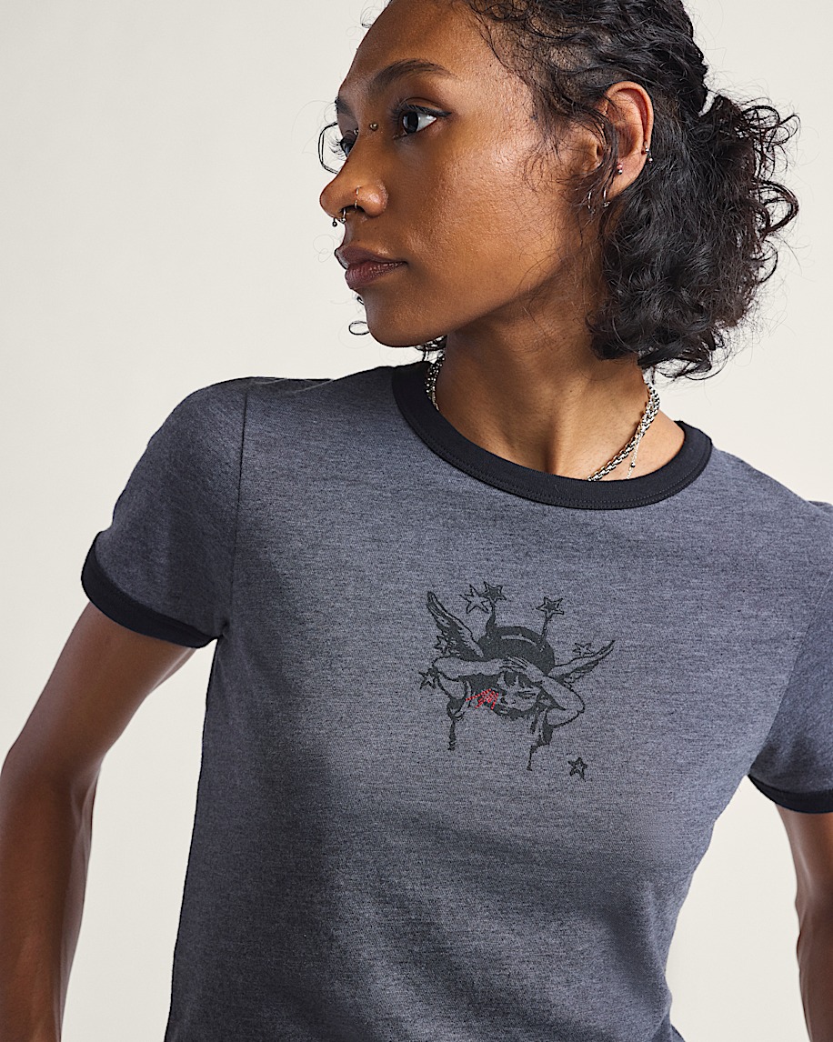 Cruzing Ringer TShirt VANS Asphalt Heather Grey ALT3