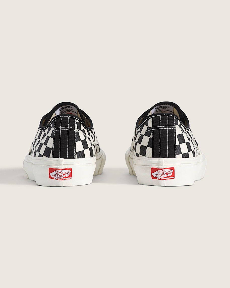 Skate Authentic Checkerboard Shoe VANS Black  Marshmallow White ALT3