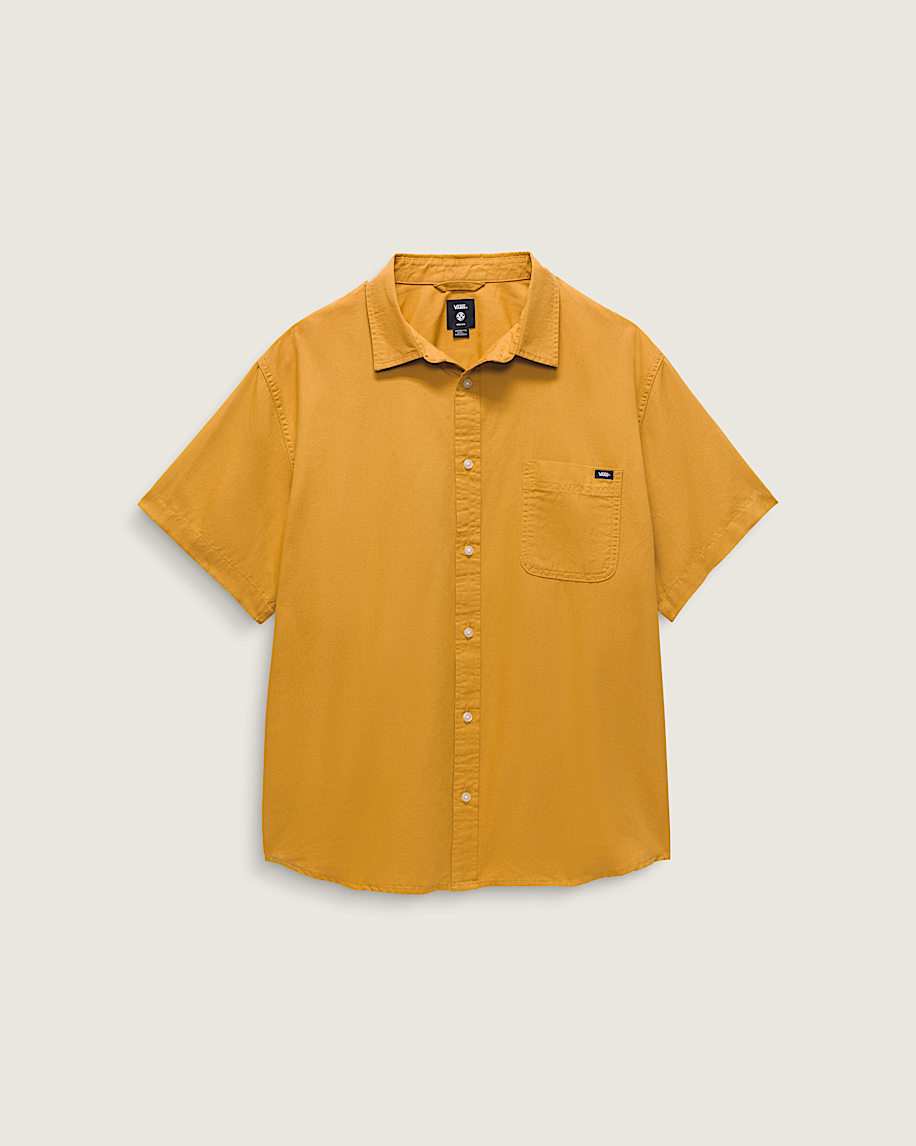 Lawson Solid Woven Shirt VANS Harvest Gold Yellow FLATLAY