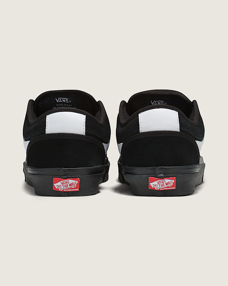 Skate Chukka Low Sidestripe Shoe in Black / White | Vans