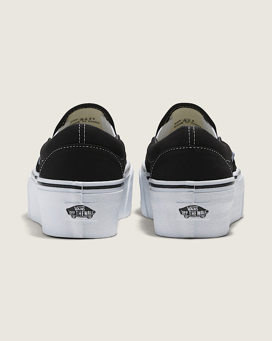 Classic SlipOn Platform Shoe VANS Black  True White ALT3