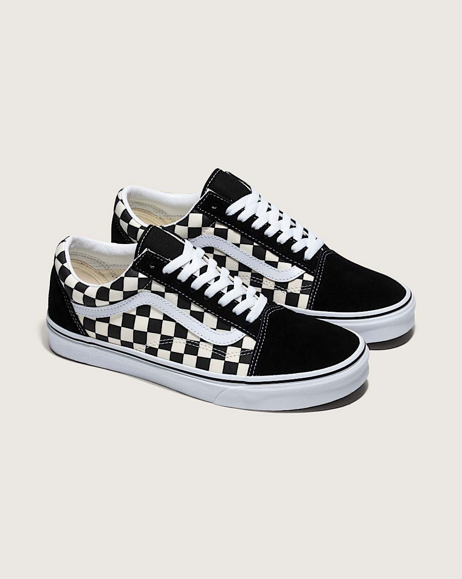 Old Skool Checkerboard Shoe VANS Checkerboard Black  White ALT1