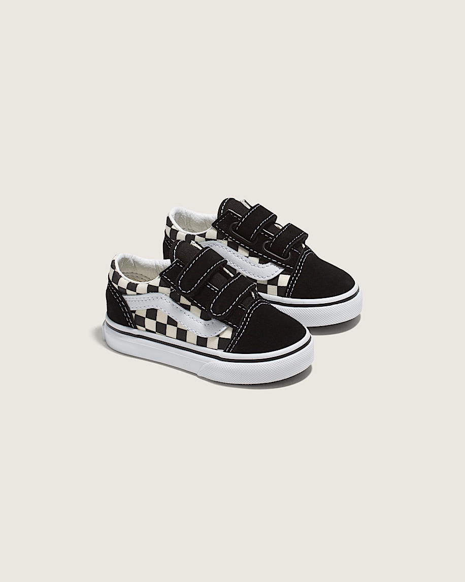 Toddler Old Skool V Checkerboard Shoe VANS Checkerboard Black  White ALT1