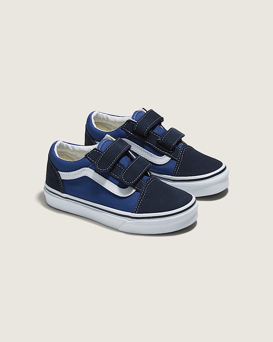 Little Kids Old Skool V Shoe VANS Navy Blue  True White ALT1