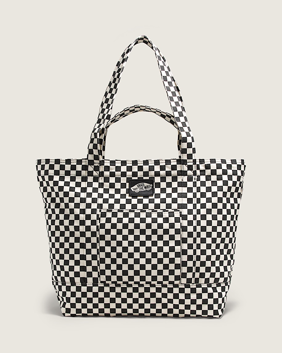 Tell All Zip Tote Bag VANS Checkerboard Black HERO