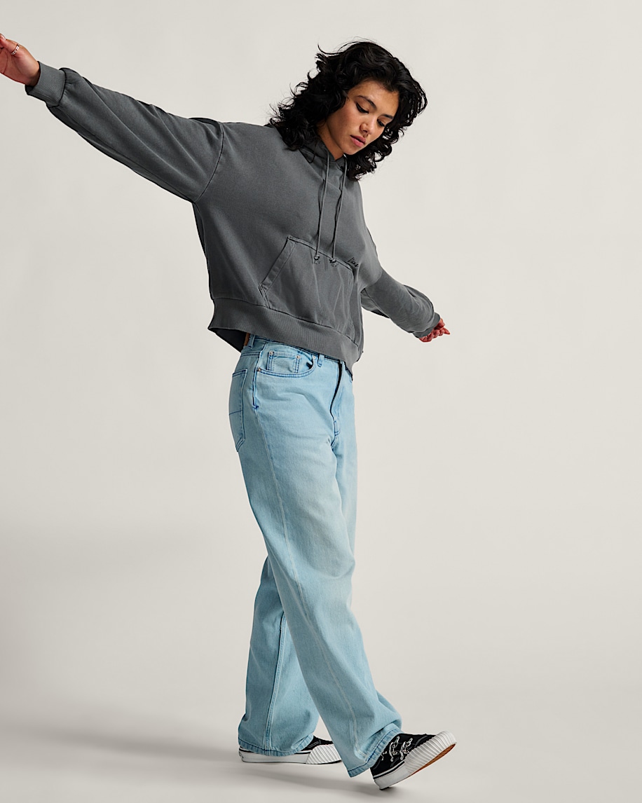 Cinched Check5 Baggy Pants VANS Light Stonewash Blue ALT4