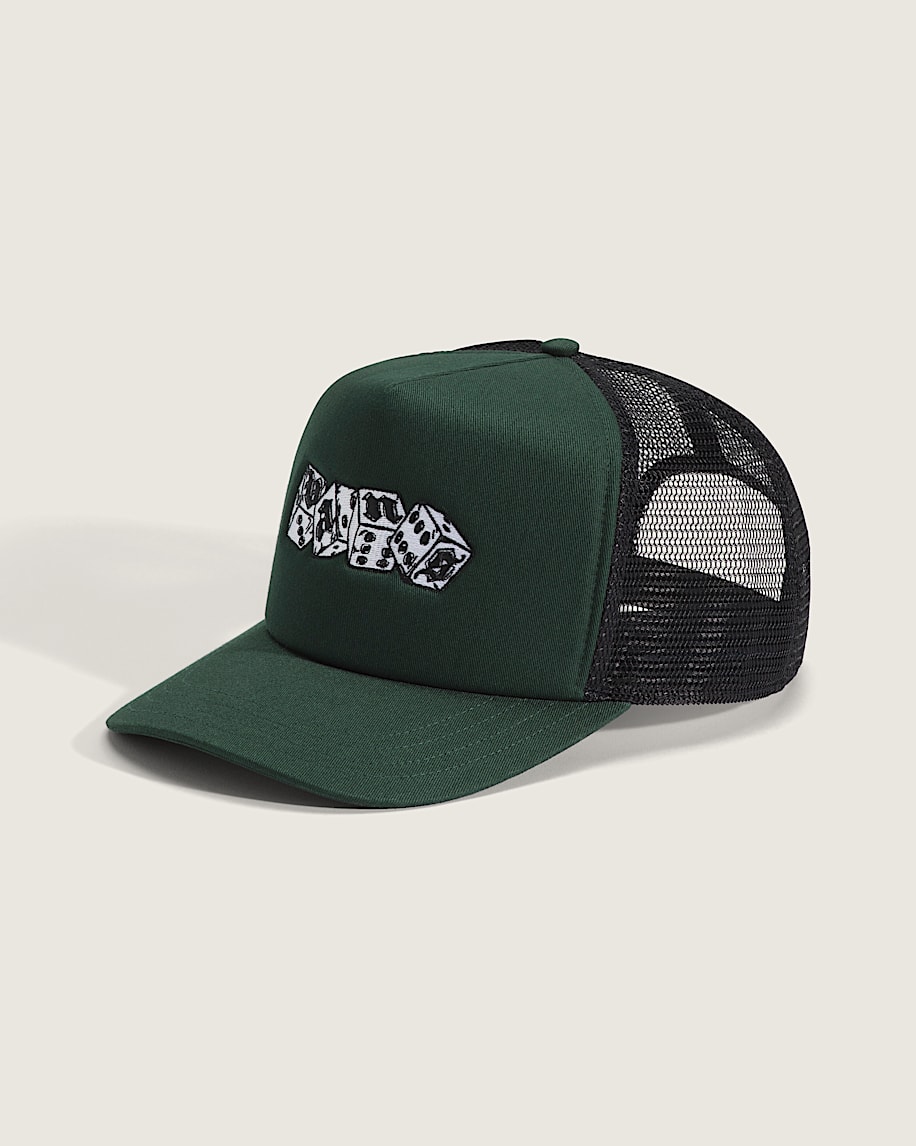 Diced Logo Trucker Hat VANS Dried Kelp Green HERO
