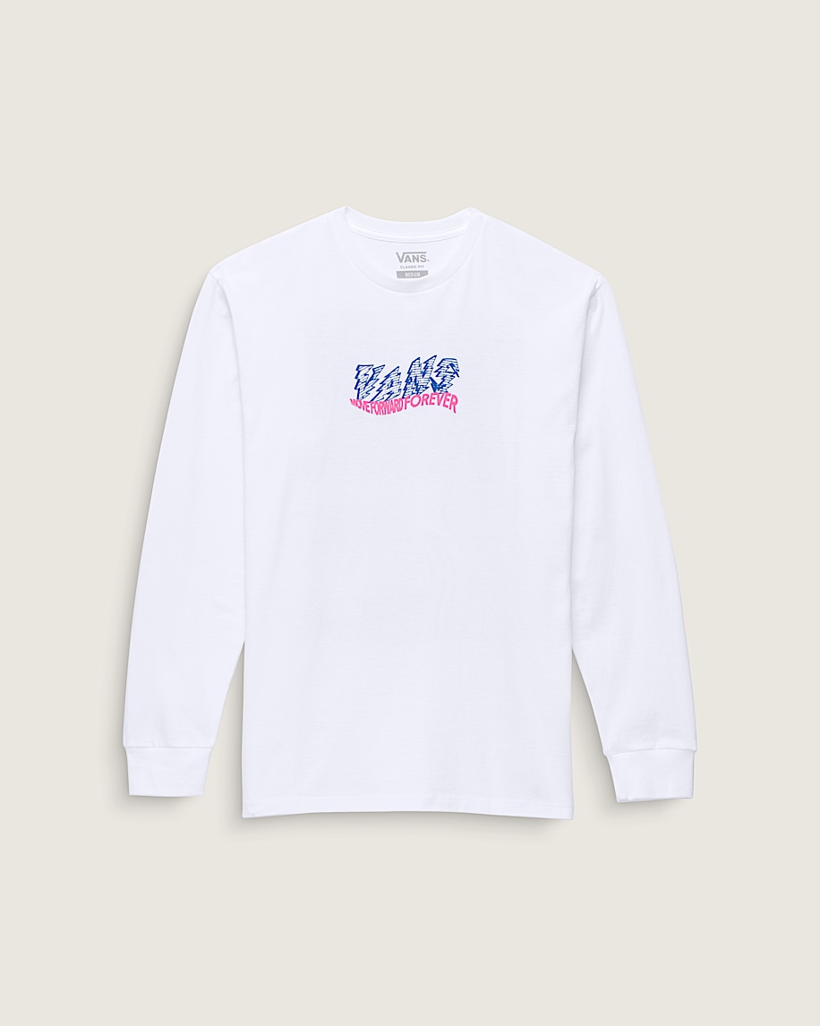 Digital Wavy Vans Long Sleeve TShirt VANS White HERO
