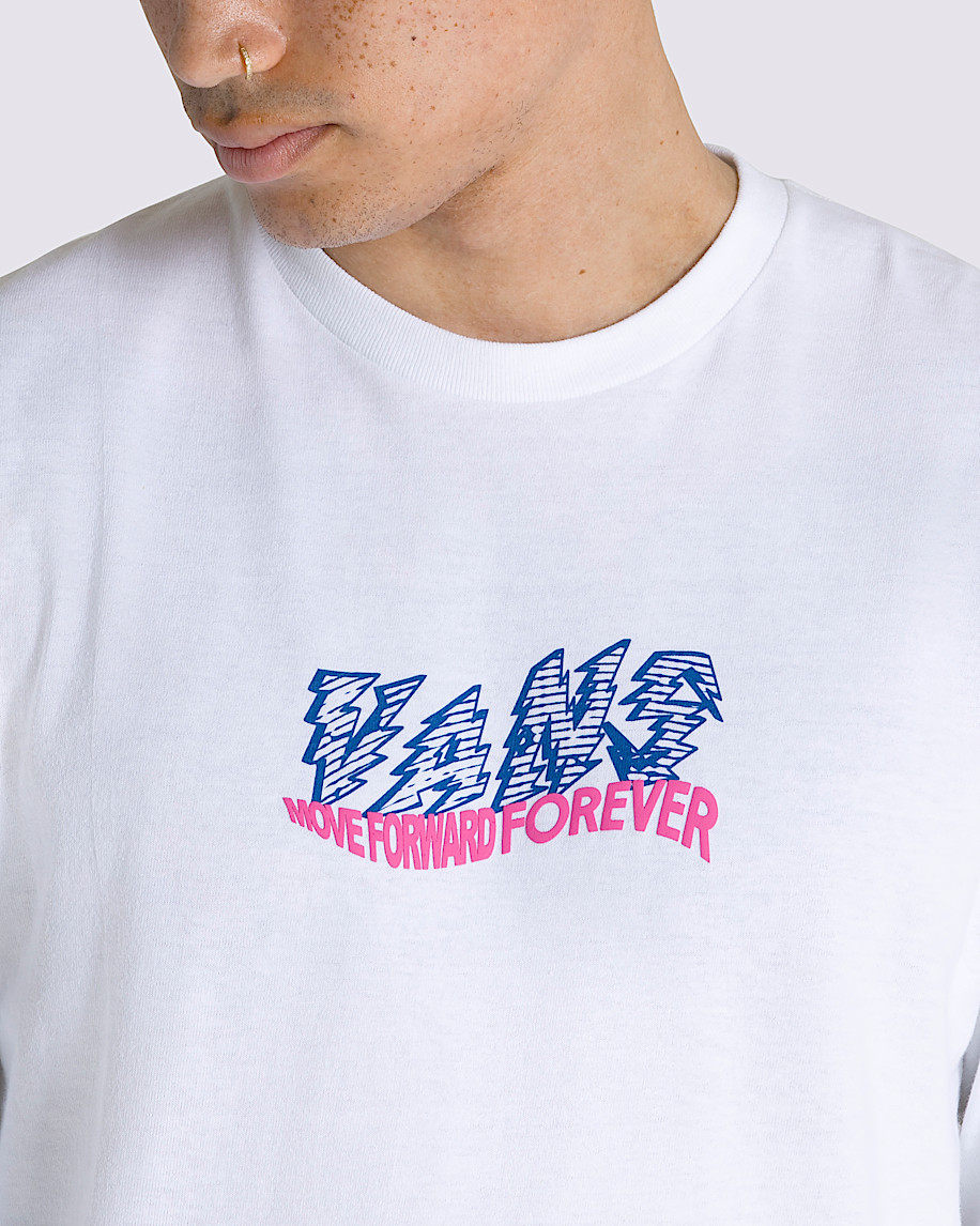 Digital Wavy Vans Long Sleeve TShirt VANS White ALT2