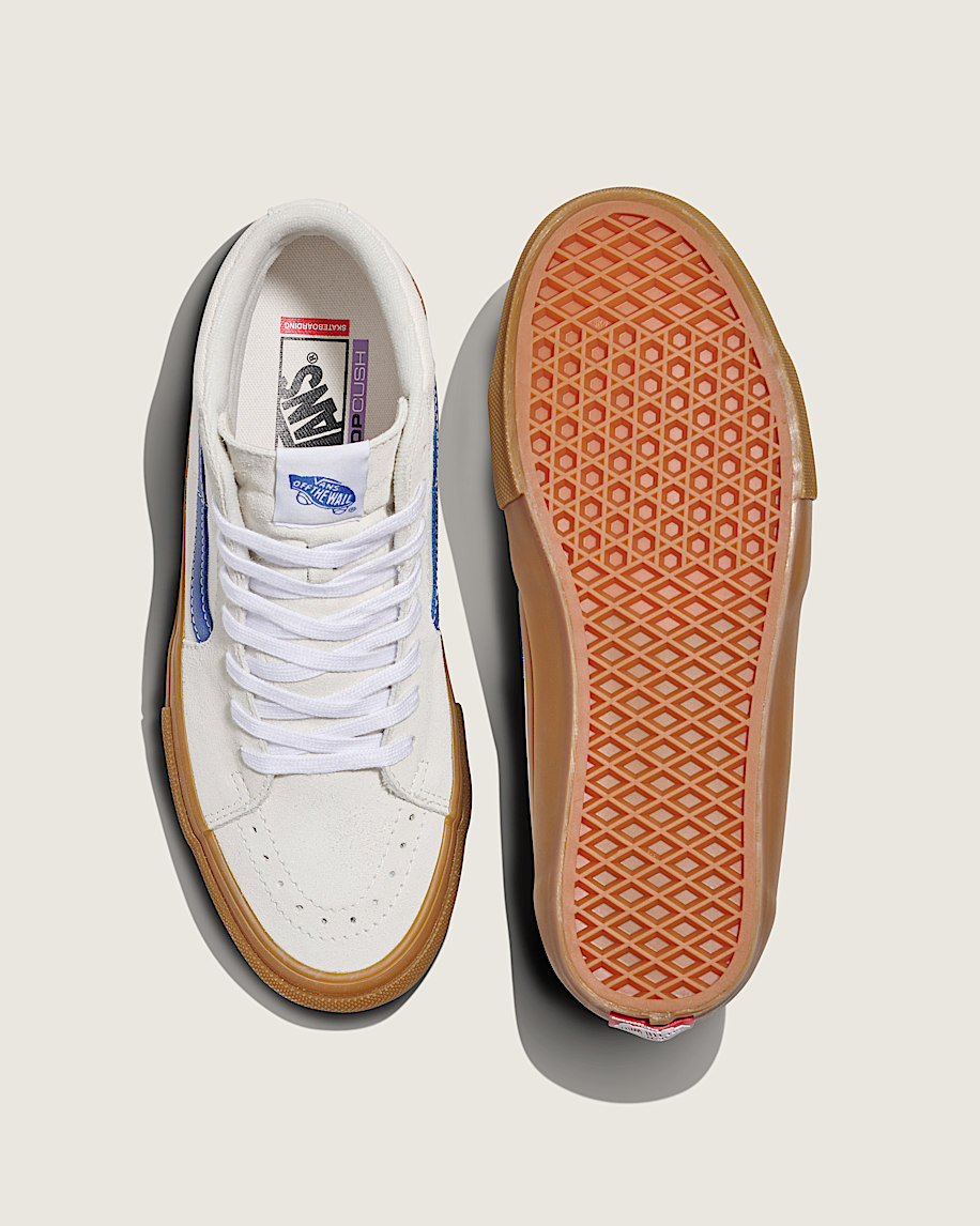 Skate Sk8Hi Shoe VANS White  Blue  Gum ALT2