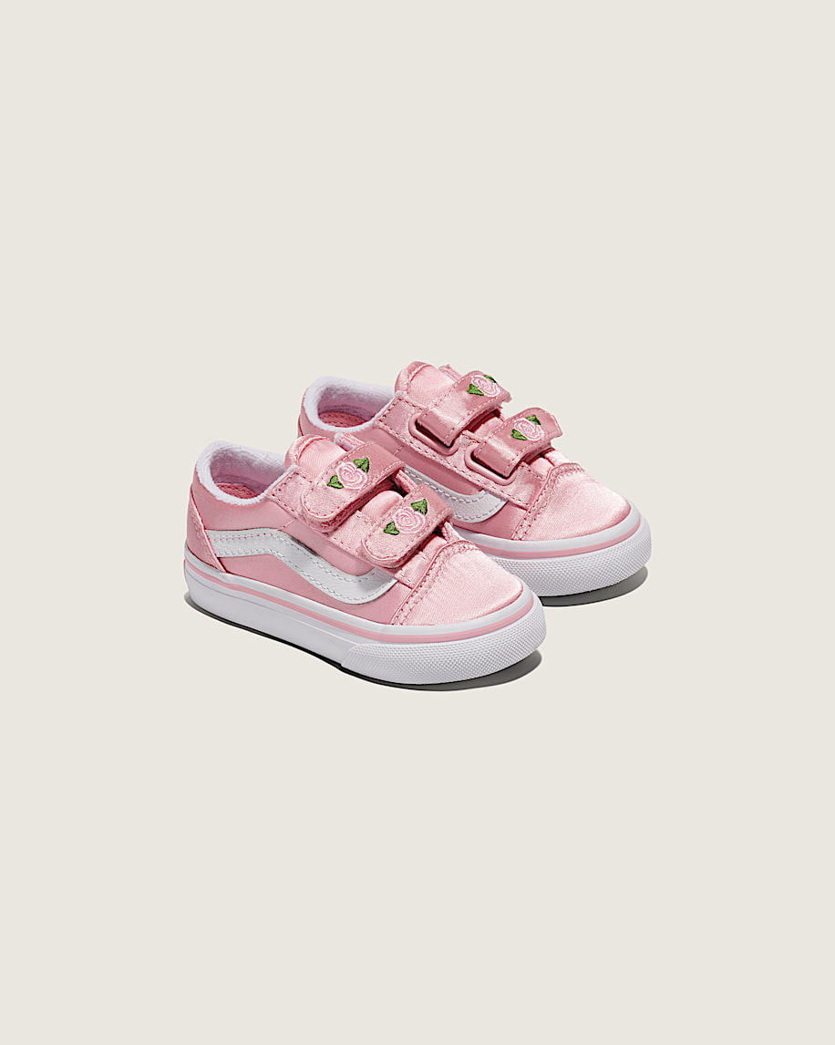 Toddler Old Skool V Satin Shoe VANS Pink ALT1