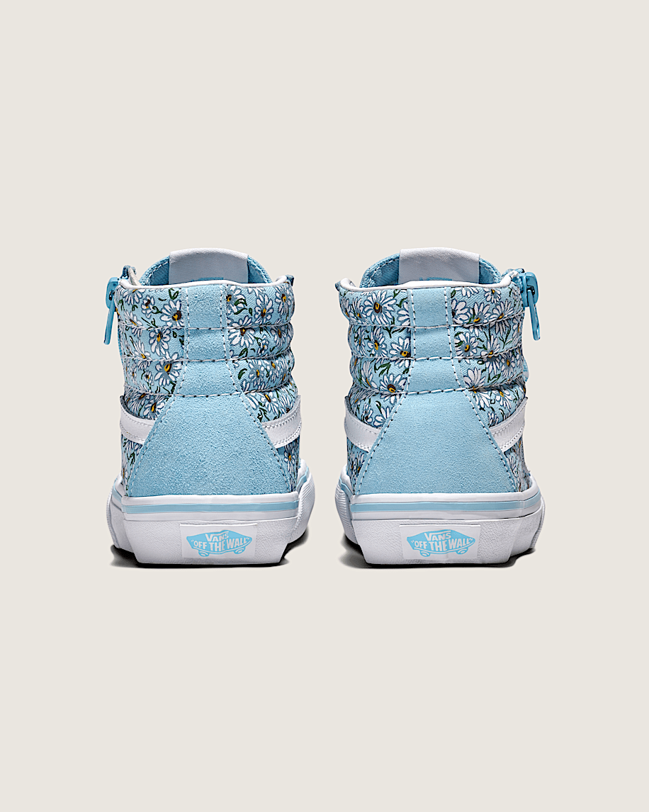 Little Kids Sk8Hi Reissue Side Zip Daisies Shoe VANS Blue  White ALT3