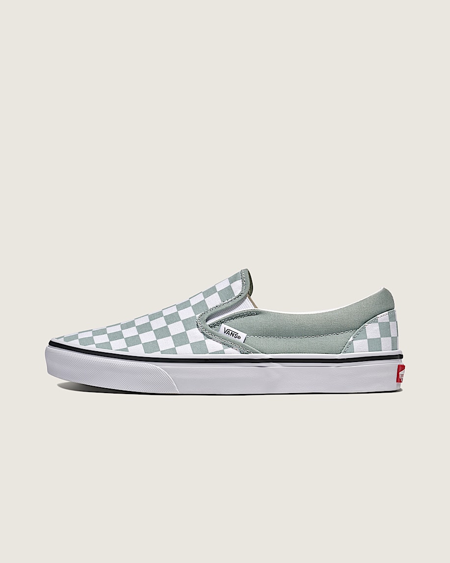 Classic SlipOn Checkerboard Shoe VANS Pure Grey  White HERO
