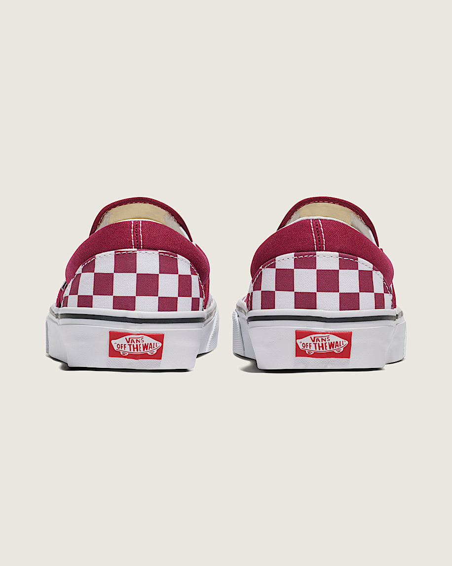 Classic SlipOn Checkerboard Shoe VANS Rhododendron Red  White ALT3