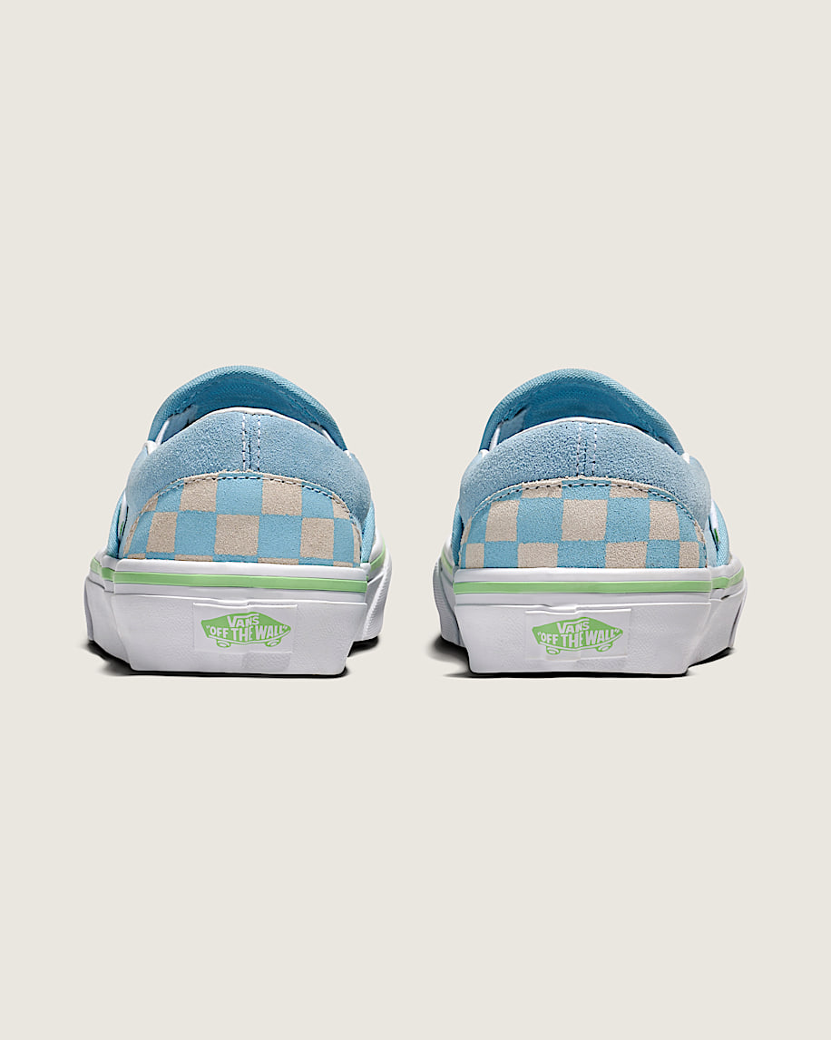 Classic SlipOn Suede Checkerboard Shoe VANS Crystal Blue  Pink ALT3