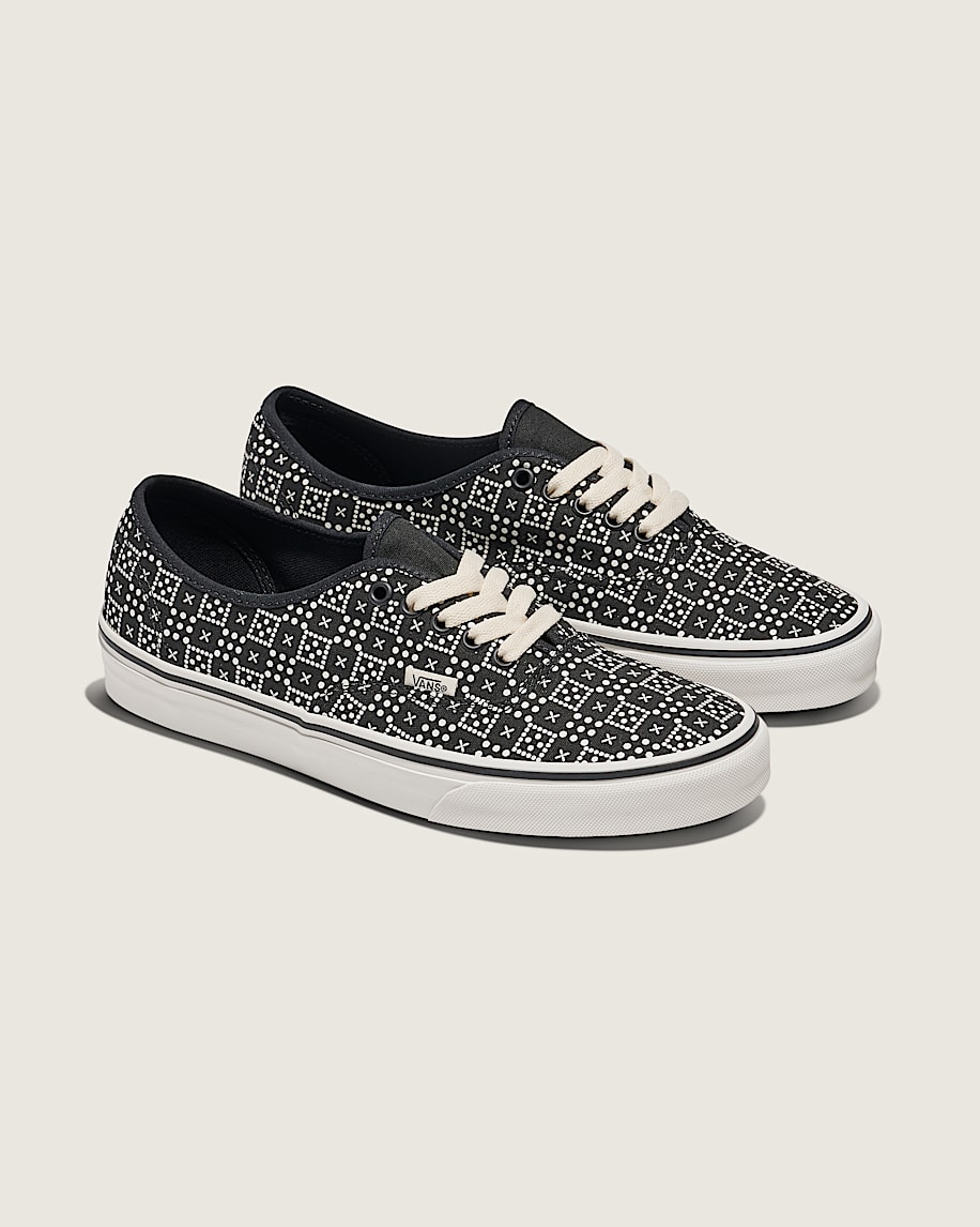 Chaussure Authentic VANS Noir  Pois Checker ALT1