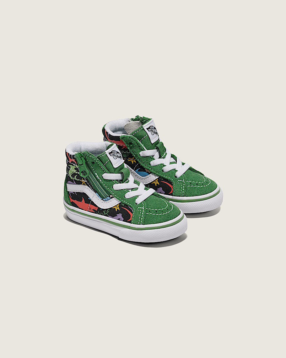 Toddler Sk8Hi Reissue Side Zip Shark Shoe VANS Green  Black ALT1
