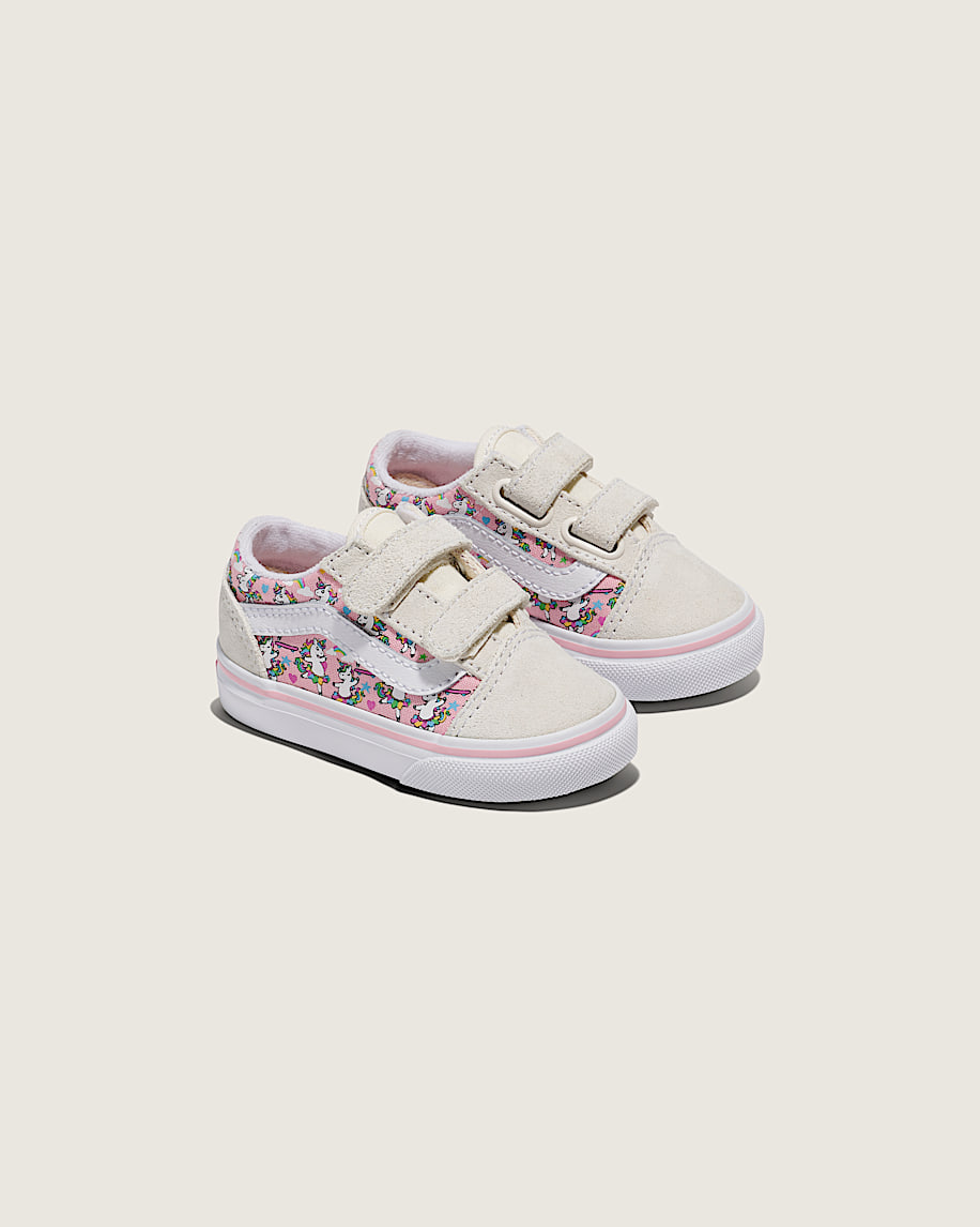 Toddler Old Skool V Unicorn Shoe VANS Unicorn White  Pink ALT1