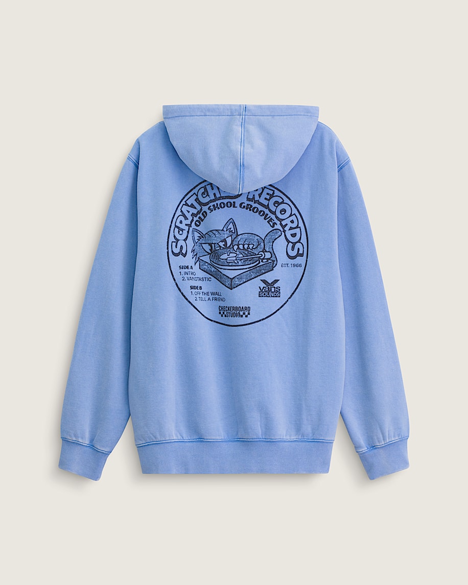 Scratched Records Pullover Hoodie VANS Tranquil Blue HERO