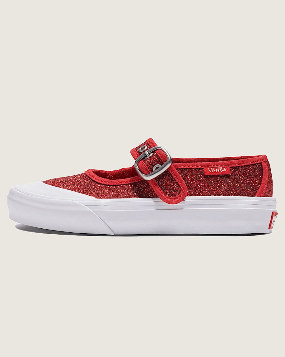 Little Kids Mary Jane Shoe VANS Glitter Red HERO