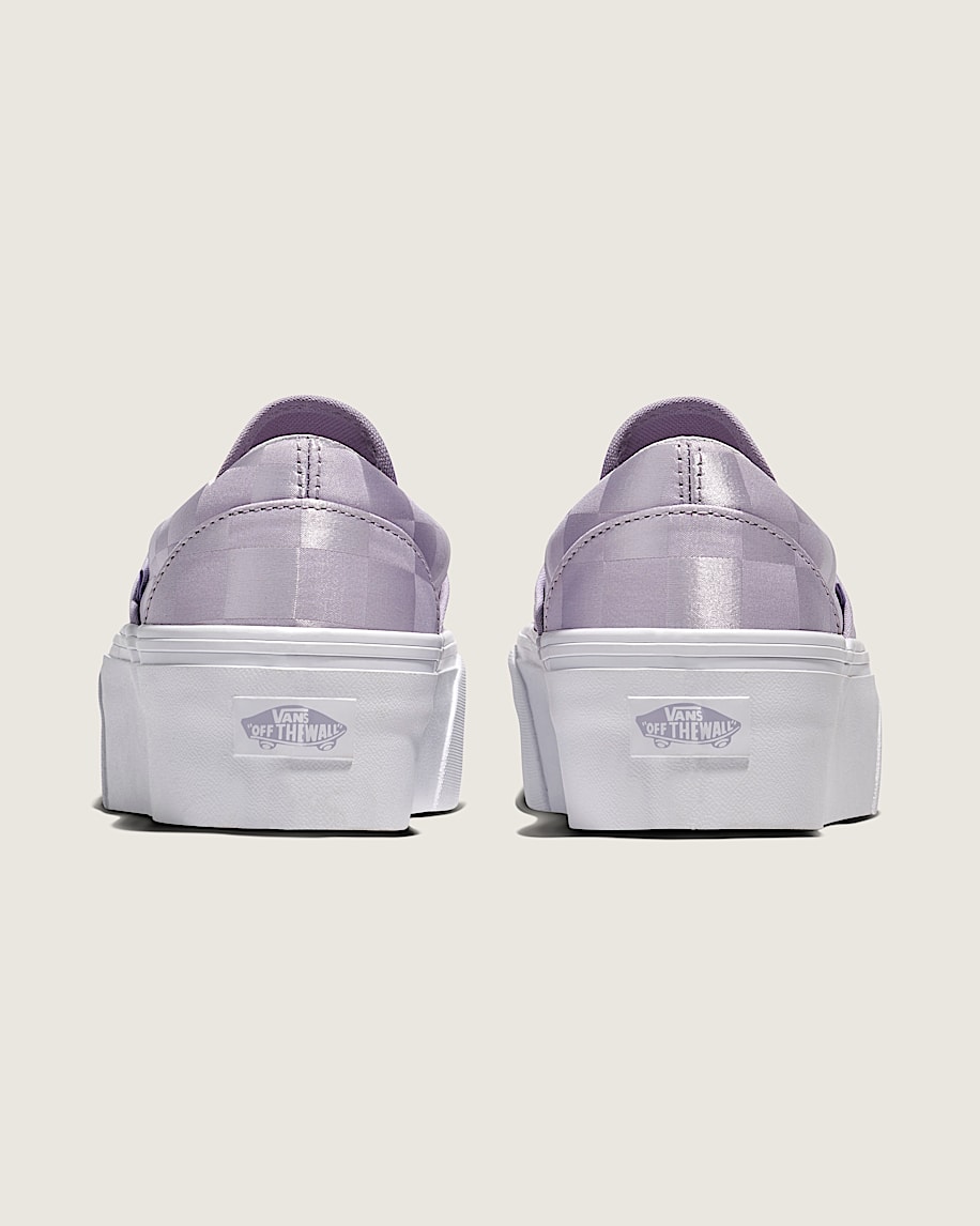 Classic SlipOn Stackform Checkerboard Shoe VANS Lilac Purple ALT3
