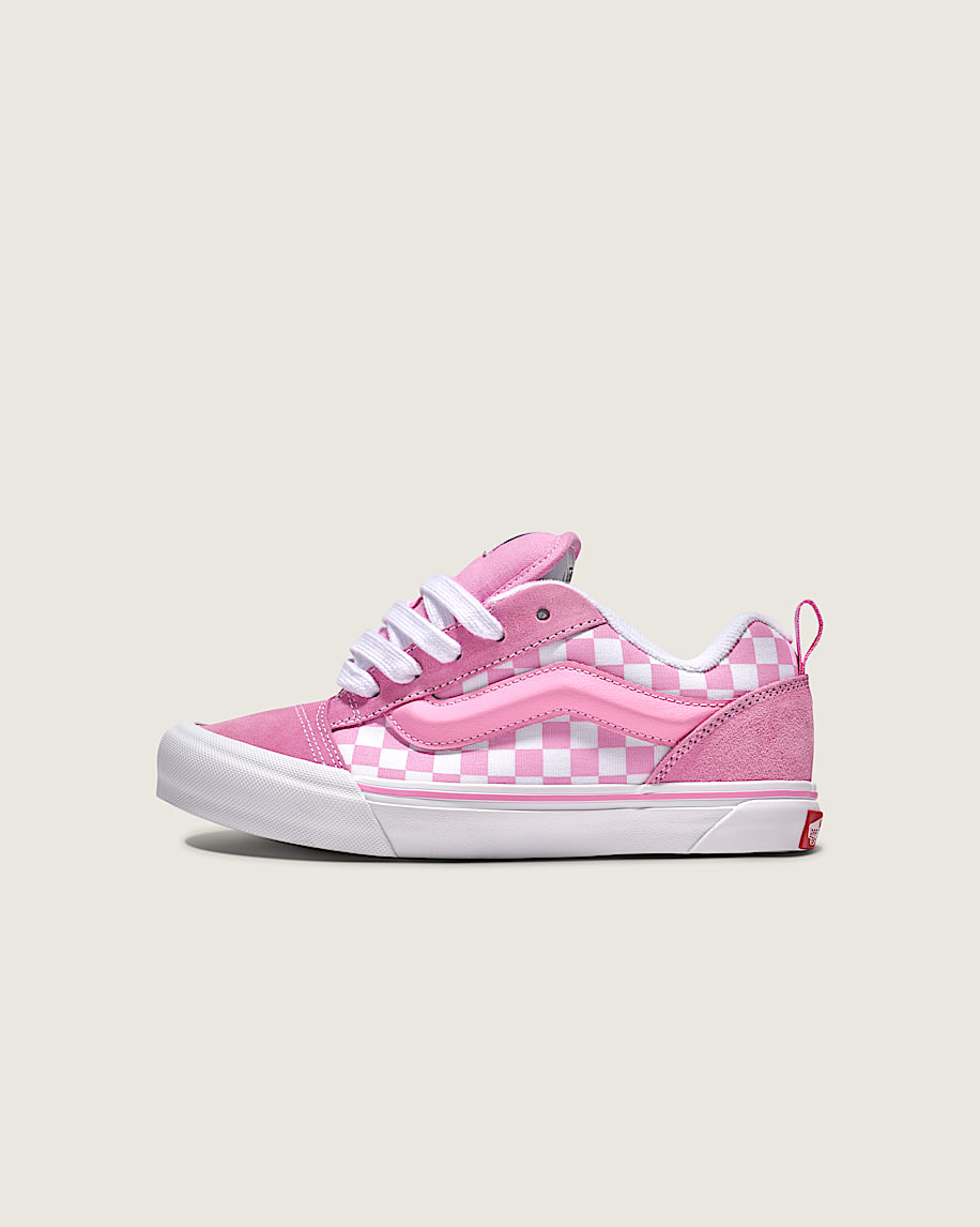 Little Kids Knu Skool Checkerboard Shoe VANS Checkerboard Prism Pink  True White HERO