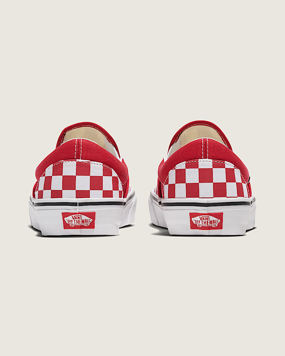 Classic SlipOn Checkerboard Shoe VANS Chili Pepper Red  White ALT3