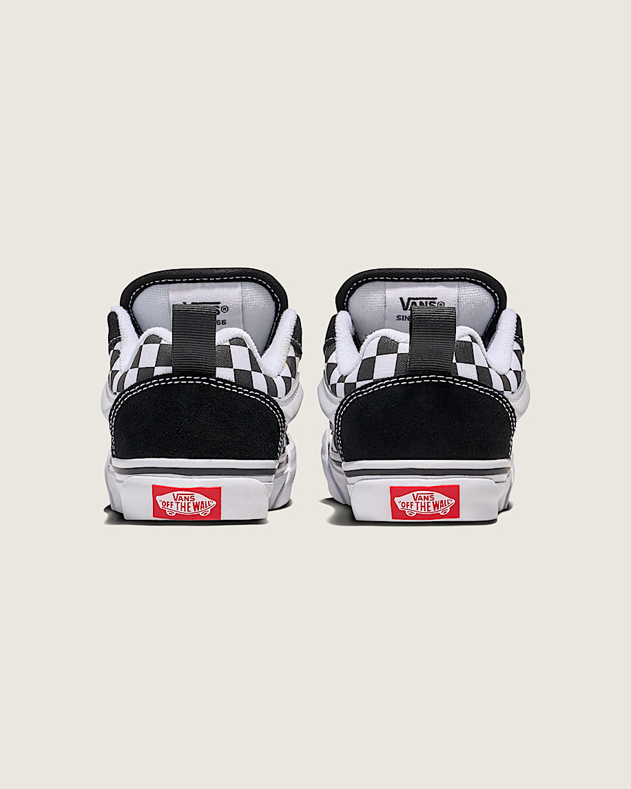 Big Kids Knu Skool Checkerboard Shoe VANS Checkerboard Black  True White ALT3