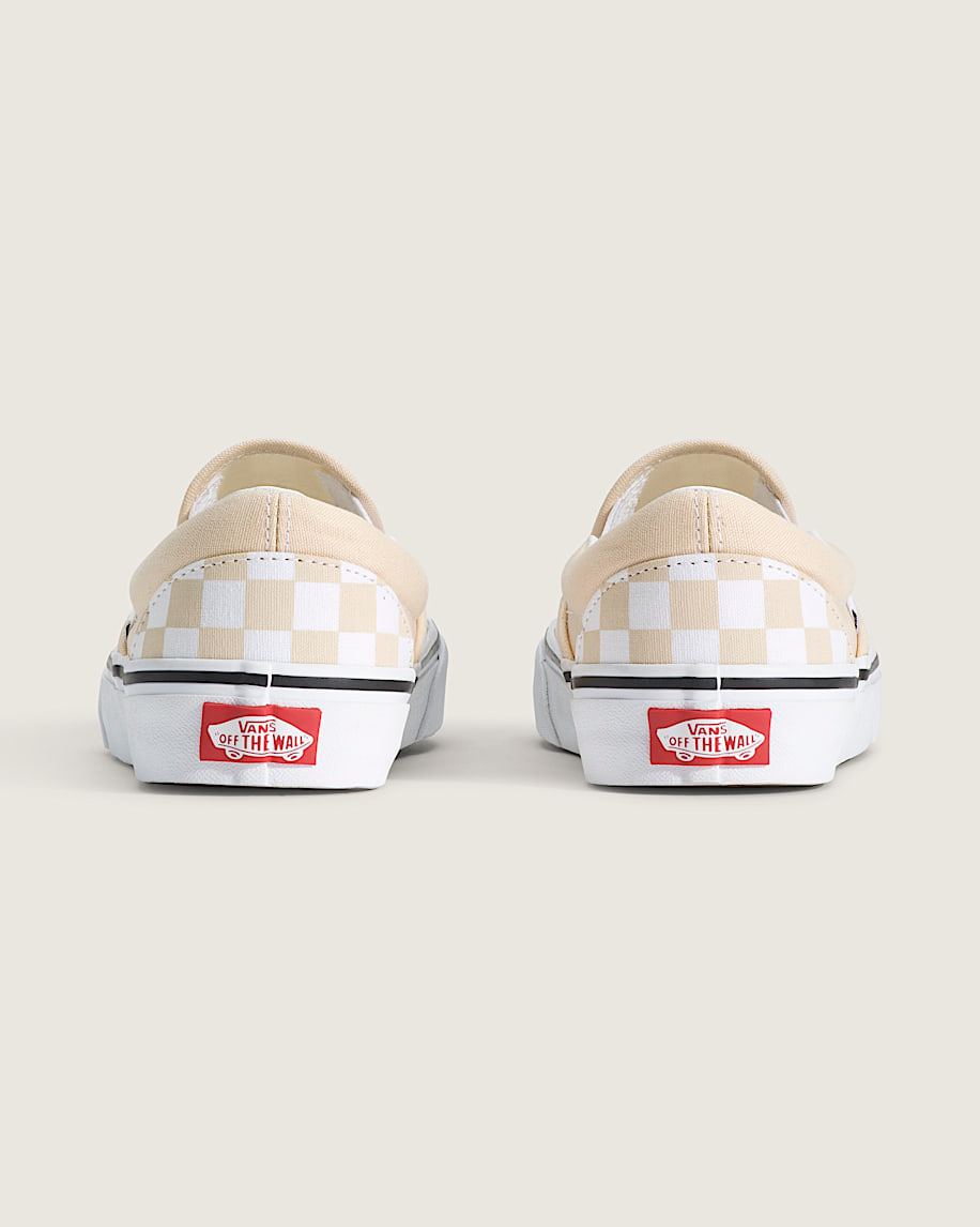 Classic SlipOn Checkerboard Shoe VANS Checkerboard Creme Brule Beige ALT3
