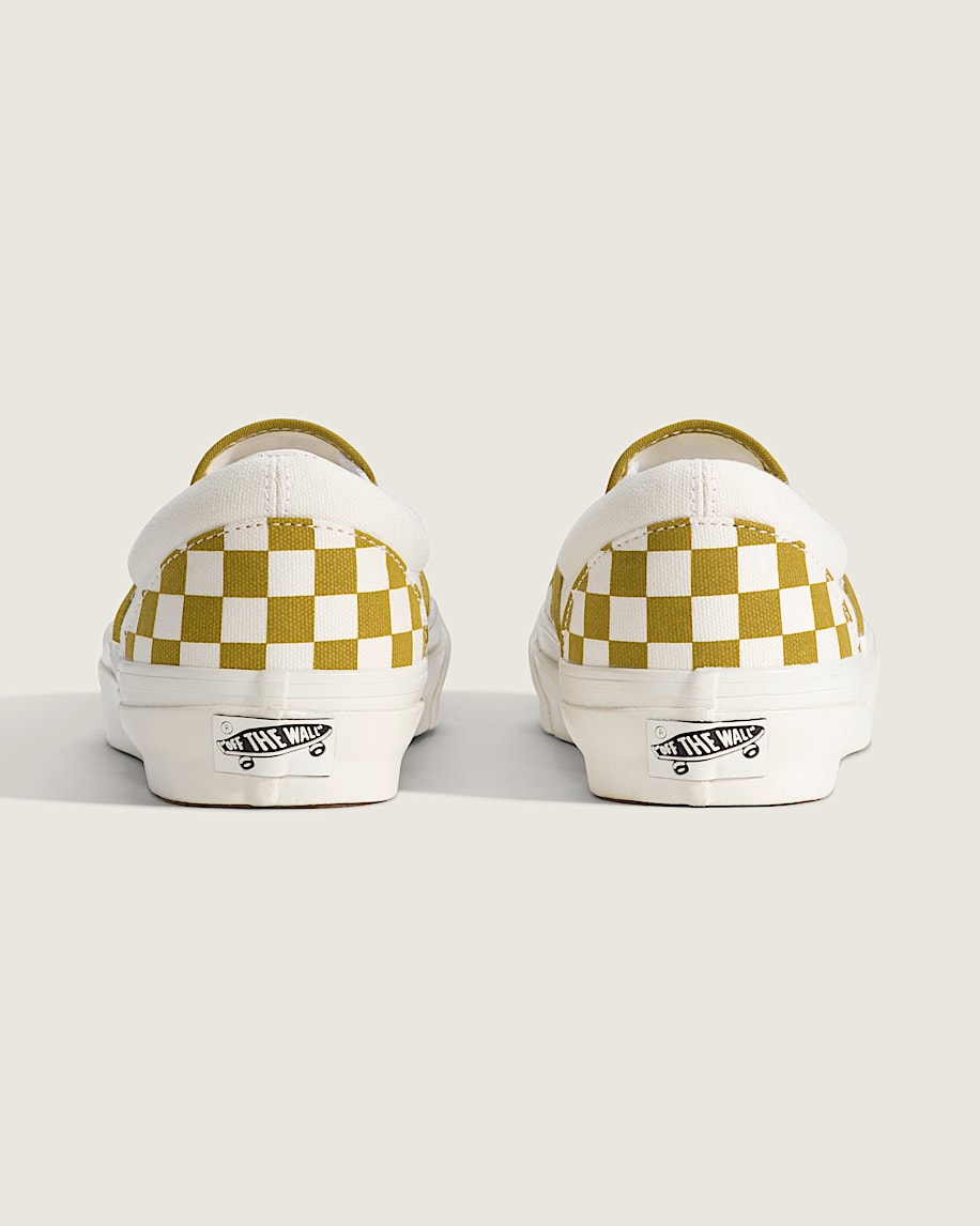 Premium Classic SlipOn Checkerboard Shoe VANS Checkerboard Burnt Gold Yellow ALT3