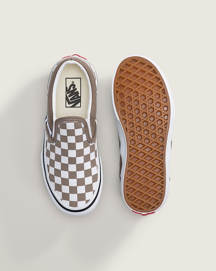 Little Kids Classic SlipOn Checkerboard Shoe VANS Checkerboard Walnut Brown ALT2