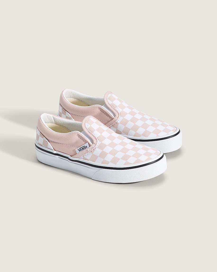 Little Kids Classic SlipOn Checkerboard Shoe VANS Checkerboard Sepia Rose Pink ALT1