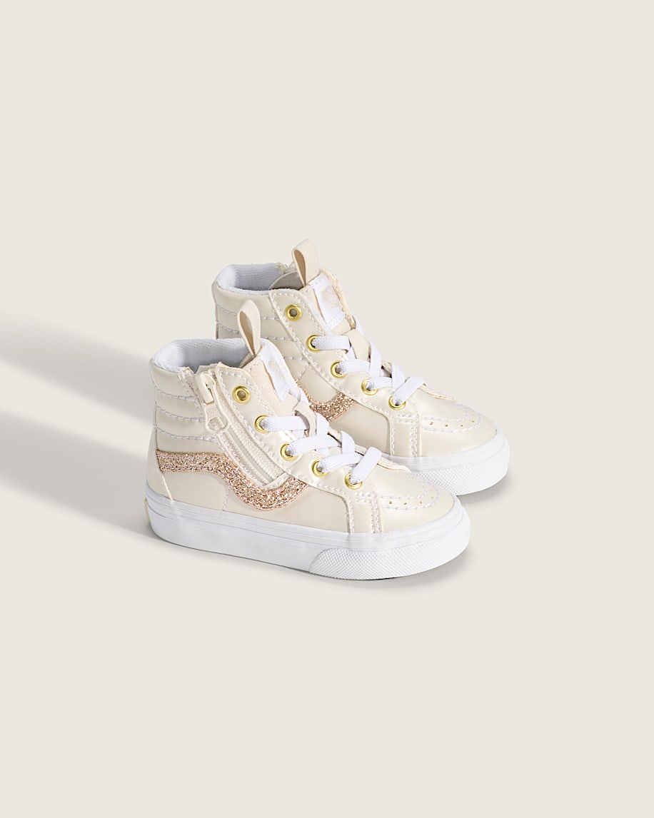 ⓥ1 (¥43,253/g) Toddler SK8-Hi Side Zip Shoe in Dazzled Turtledove White | Vans