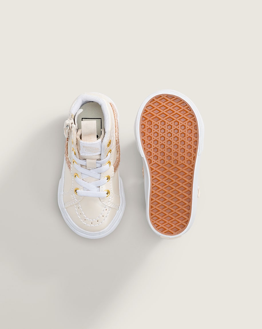 Oppaページ Toddler SK8-Hi Side Zip Shoe in Dazzled Turtledove White | Vans