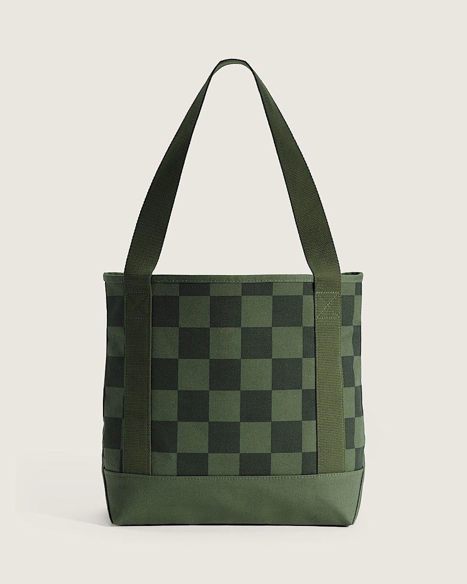 Pergs Midi Tote Bag VANS Checkerboard Pine Forest Green ALT2