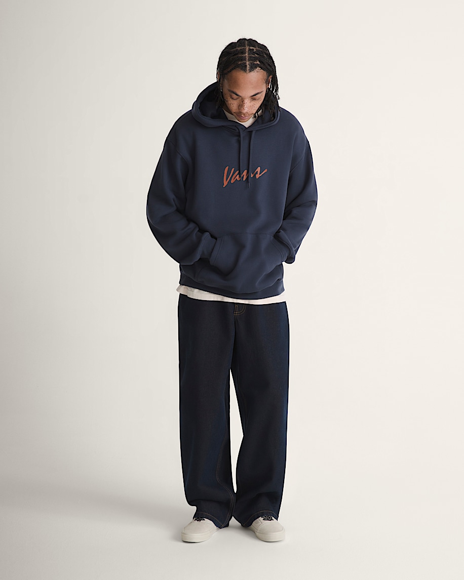 Scripted Vans Pullover Hoodie VANS Parisian Night Blue ALT4