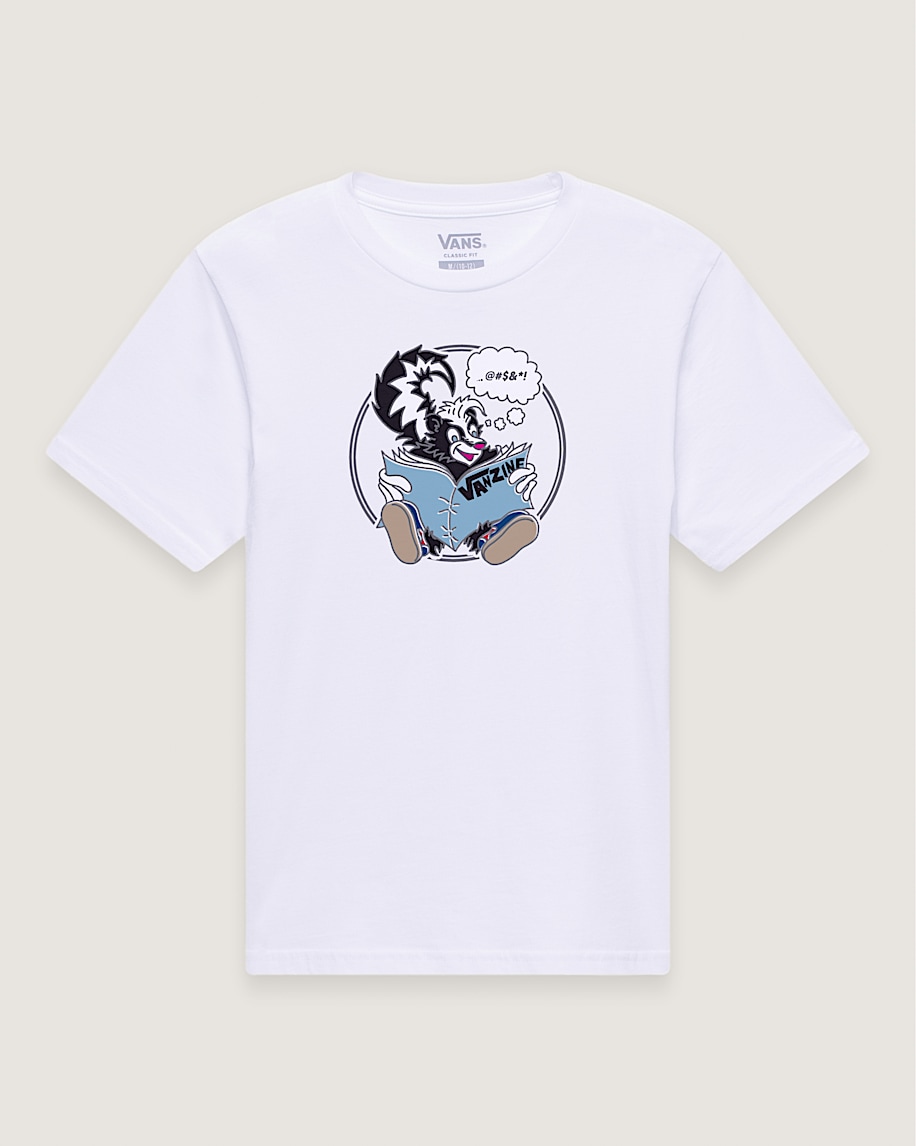 Kids Stinkin Reading TShirt VANS White HERO