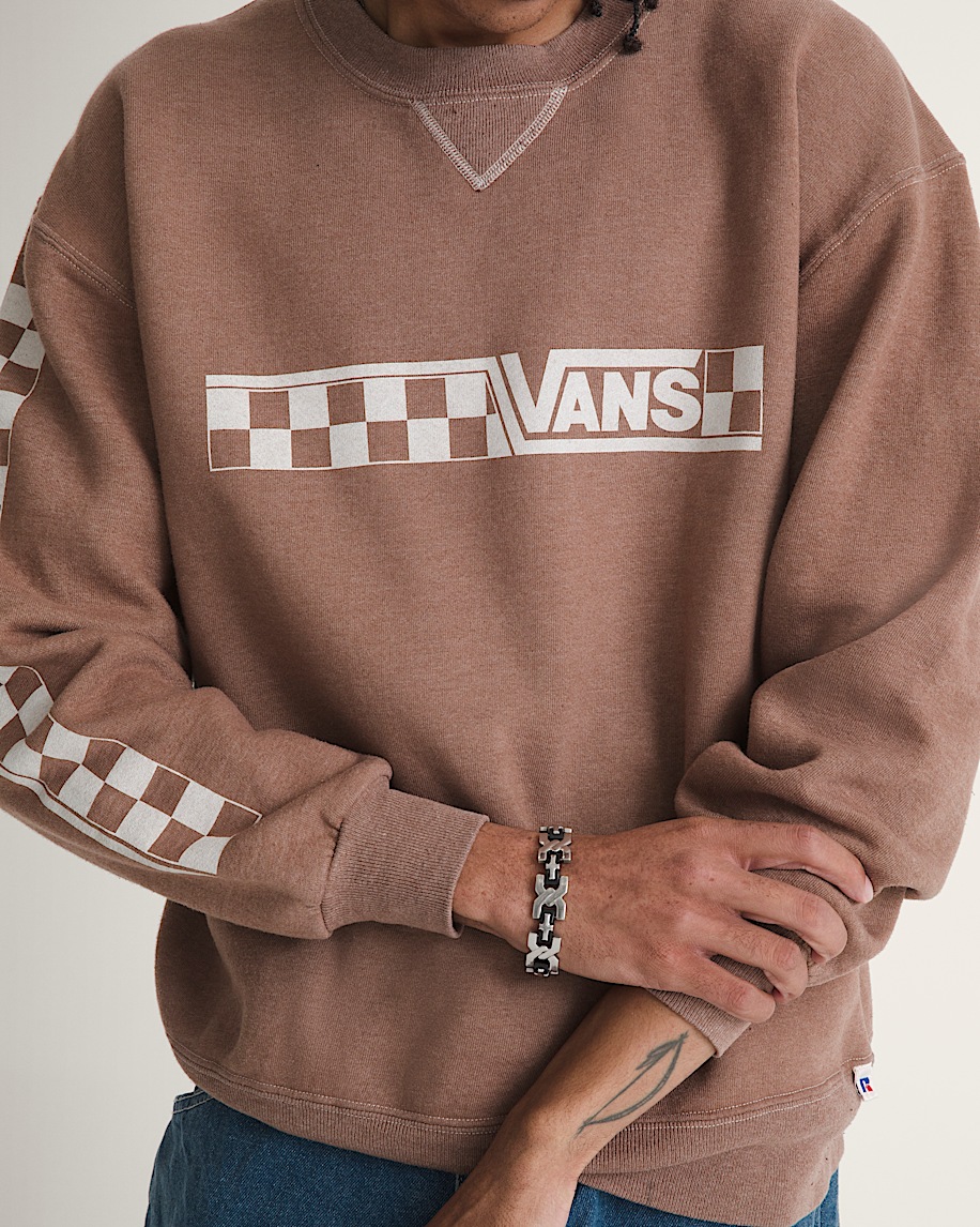 Waffle Shop Checkerboard Vans Style Crew Sweatshirt - 5