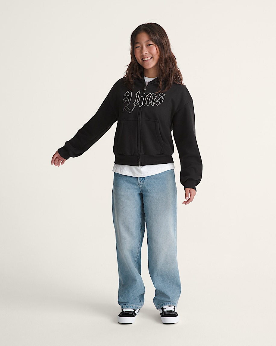 Kids Shining Zip Hoodie VANS Black ALT4