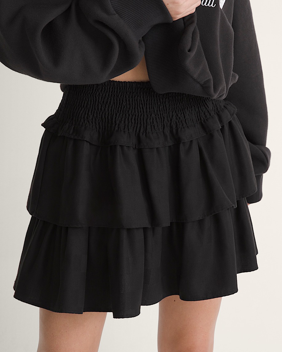 Ava Tiered Mini Skirt VANS Black ALT2