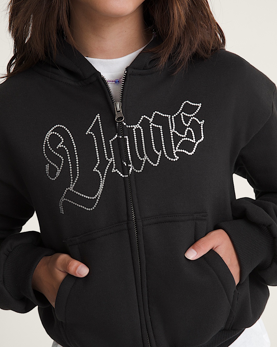 Kids Shining Zip Hoodie VANS Black ALT5