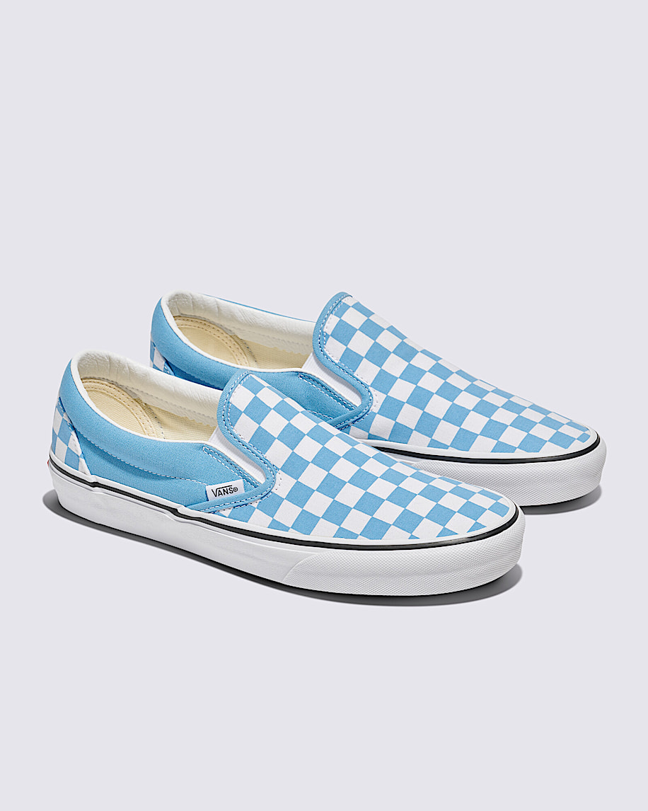 Chaussure Classic SlipOn  damier VANS Bleu Heritage  Blanc ALT1