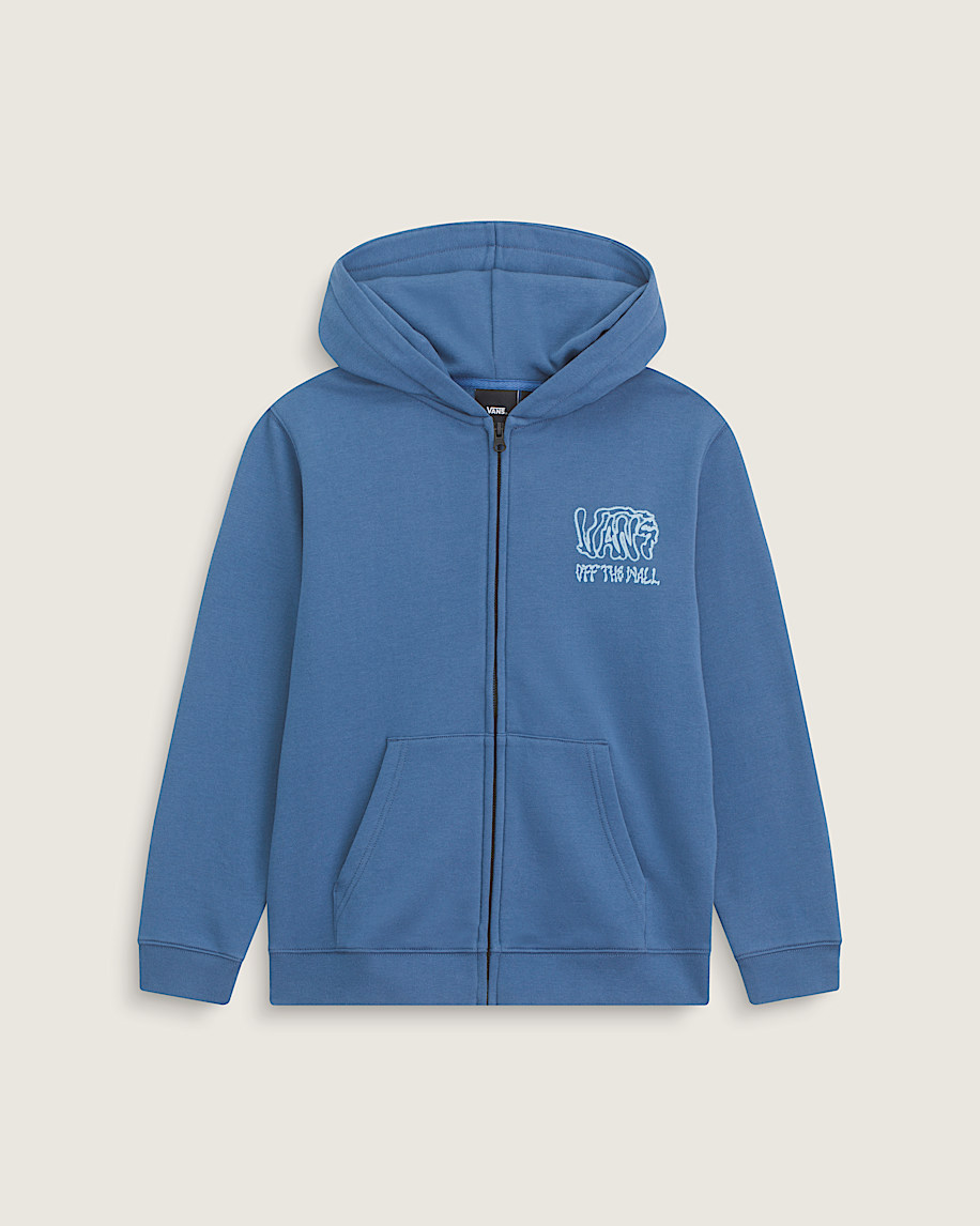 Kids Rippled Zip Hoodie VANS True Navy Blue ALT1
